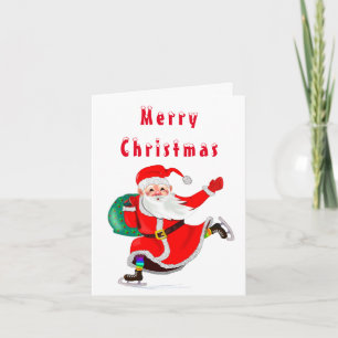 Santa Claus with Gifts Christmas Card