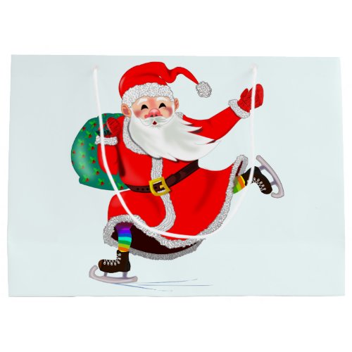 Santa Claus with Gifts Merry Christmas Gift Bags