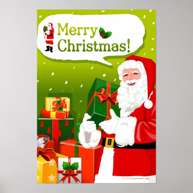 Santa Claus with gifts Poster (Front)