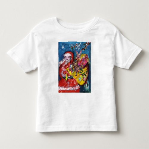 SANTA CLAUS WITH GIFTS TODDLER T_SHIRT