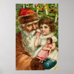 Santa Claus With Kid Poster at Zazzle