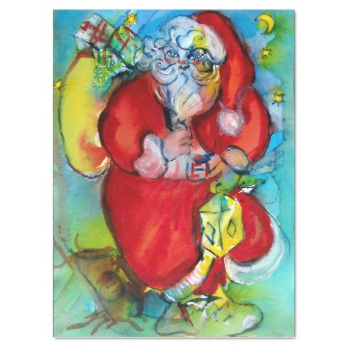 SANTA CLAUS WITH LANTERN IN CHRISTMAS NIGHT TISSUE PAPER