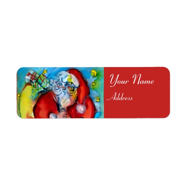 SANTA CLAUS  WITH LANTERN IN THE CHRISTMAS NIGHT LABEL (Front)