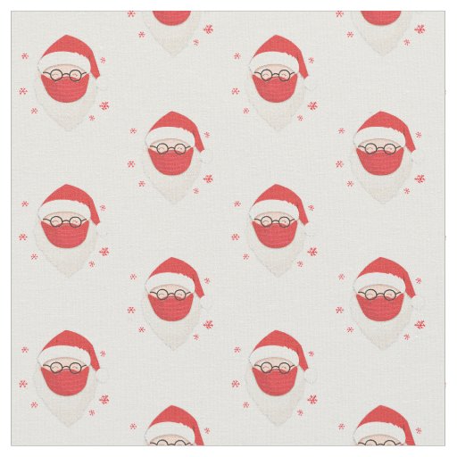 Santa Claus with medical mask Fabric