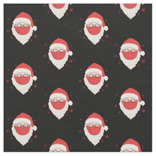 Santa Claus with medical mask Fabric