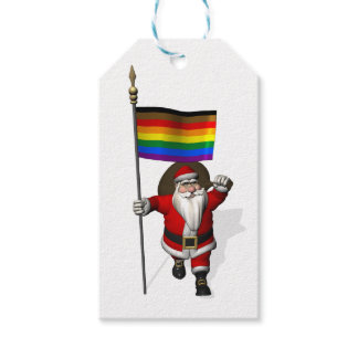 Santa Claus With Philadelphia Pride Flag Gift Tags