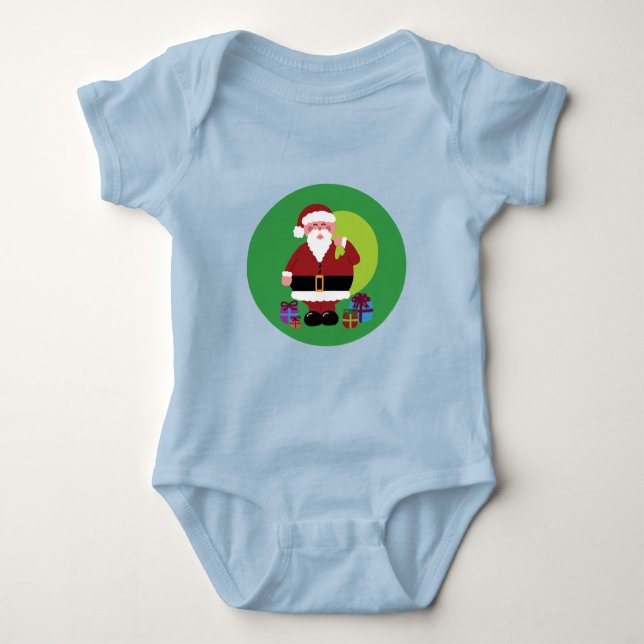 Santa Claus With Presents Infant T-Shirt Baby Bodysuit (Front)