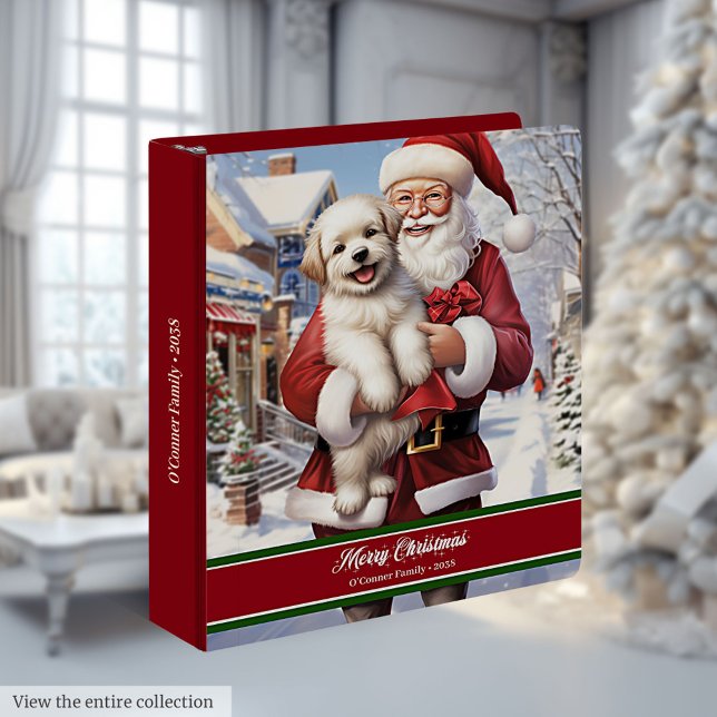Santa Claus with Puppy Ring Binder Classic Style (Santa Claus with Puppy Ring Binder Classic Style)
