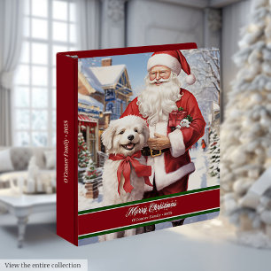 Santa Claus with Puppy Ring Binder Memory Book