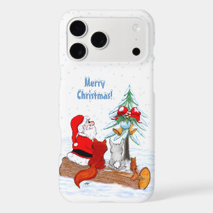 Santa Claus with Rabbit Fox and Squirrel iPhone 17 Pro Max Case
