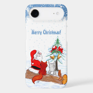 Santa Claus with Rabbit Fox and Squirrel iPhone 17 Air Case