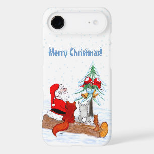 Santa Claus with Rabbit Fox and Squirrel iPhone 17 Air Case