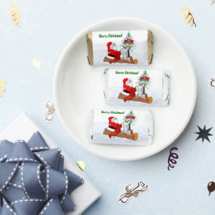 Santa Claus with Rabbit Fox and Squirrel Hershey's Miniatures