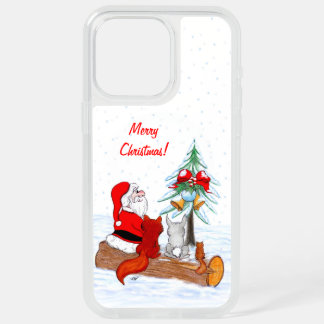 Santa Claus with Rabbit Fox and Squirrel iPhone 15 Pro Max Case