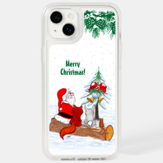 Santa Claus with Rabbit Fox and Squirrel OtterBox iPhone 14 Plus Case