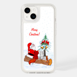 Santa Claus with Rabbit Fox and Squirrel OtterBox iPhone 14 Case