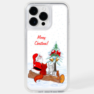 Santa Claus with Rabbit Fox and Squirrel OtterBox iPhone 14 Pro Max Case