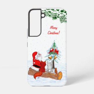 Santa Claus with Rabbit Fox and Squirrel Samsung Galaxy S22 Case