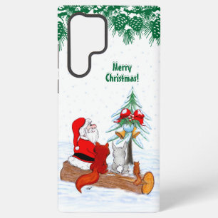 Santa Claus with Rabbit Fox and Squirrel Samsung Galaxy S22 Ultra Case