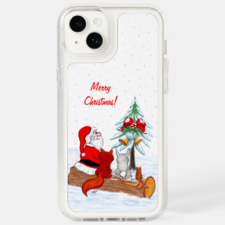 Santa Claus with Rabbit Fox and Squirrel Speck iPhone 14 Plus Case