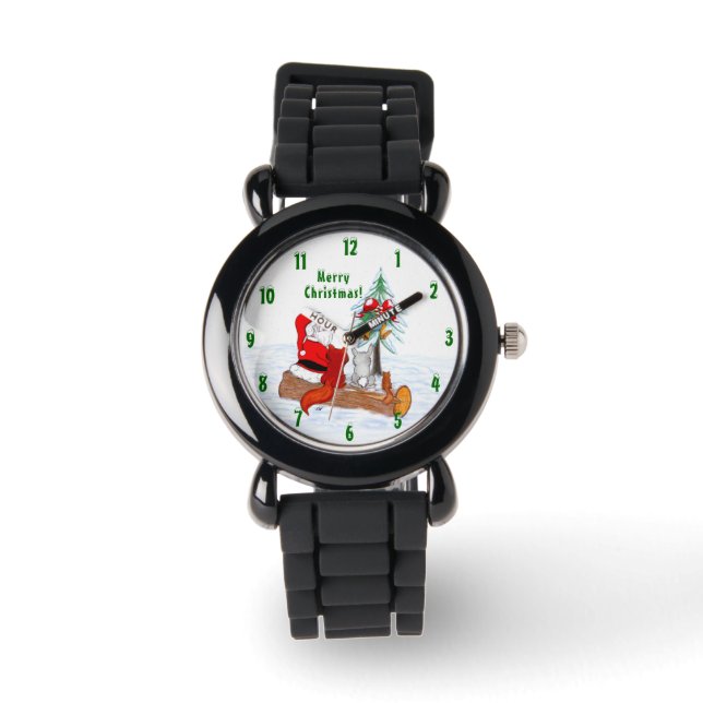 Santa Claus with Rabbit Fox and Squirrel Watch (Front)