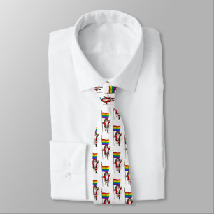 Santa Claus With Rainbow Flag Neck Tie