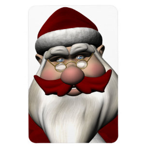 Santa Claus With Red Mustache Magnet