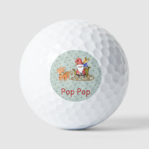 Santa Claus with Reindeer and Sleigh Custom Golf Balls