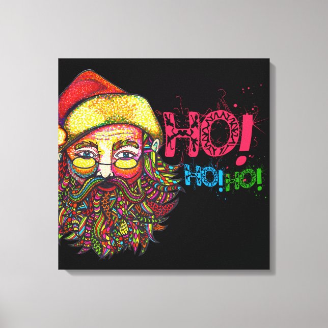 Santa Claus with Text Canvas Print (Front)
