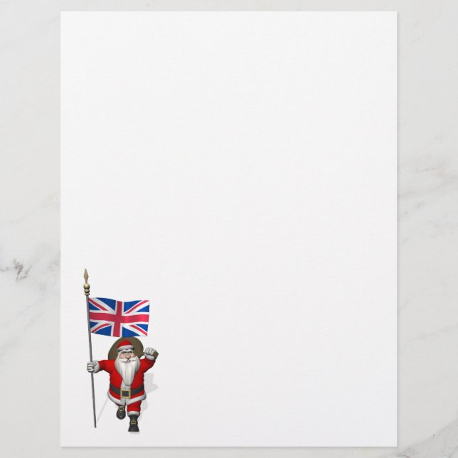 Santa Claus With Union Flag Of The UK (Front)