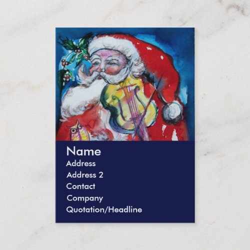 SANTA  CLAUS WITH VIOLIN BUSINESS CARD