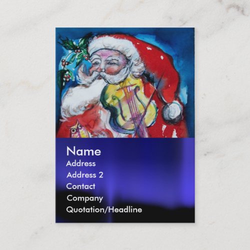 SANTA  CLAUS WITH VIOLIN BUSINESS CARD
