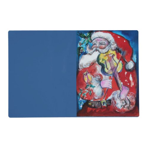 SANTA CLAUS WITH VIOLIN PLACEMAT
