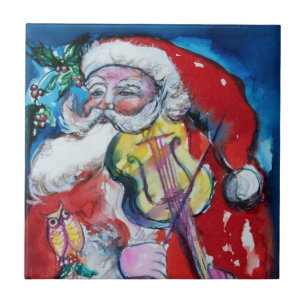 SANTA CLAUS WITH VIOLIN TILE