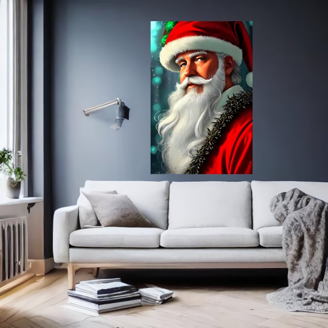 Santa Claus with white beard  | AI Art Poster (Creator Uploaded)