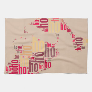 Santa Claus wordcloud Ho Ho Ho Towel