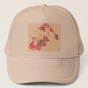 Santa Claus wordcloud Ho Ho Ho Trucker Hat