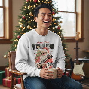 Santa Claus World Tour Cool Christmas Music Guitar Sweatshirt
