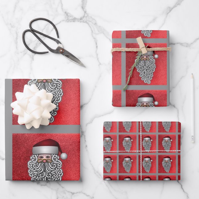 Santa Claus Wrapping Paper Sheets (Front)