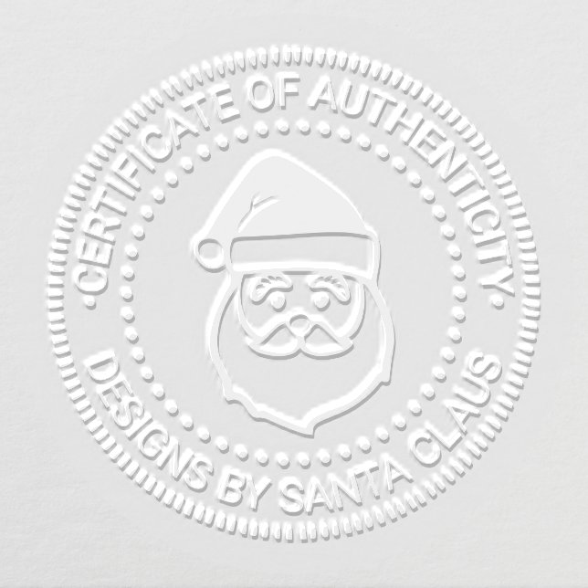 Santa Claus Xmas “Certificate of Authenticity” #3 Embosser (Design)