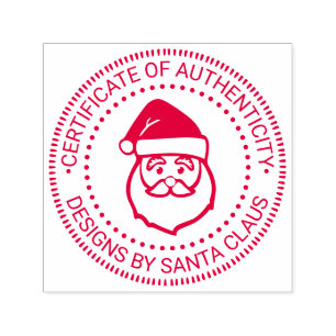 Santa Claus Xmas “Certificate of Authenticity” #3 Self-inking Stamp