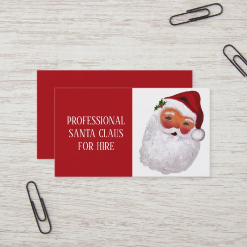 Santa Claus Xmas Red Hire Sleigh Professional  Business Card