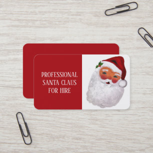 Santa Claus Xmas Red Hire Sleigh Professional Business Card