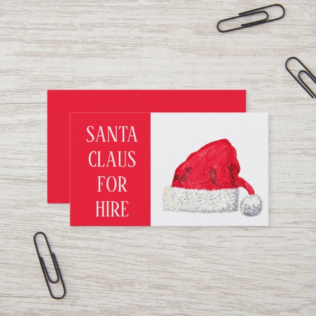 Santa Claus Xmas Red Hire Sleigh Professional  Business Card (Front/Back In Situ)