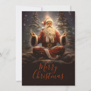 Santa Claus Yoga Holiday Card