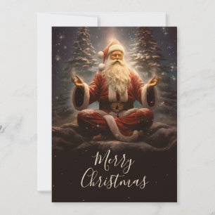 Santa Claus Yoga Holiday Card