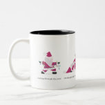 Santa Claus Yoga Holiday Jingle Christmas Meditate Two-Tone Coffee Mug<br><div class="desc">Yogi Santa Claus in multiple yoga poses spreading the zen and positivity throughout the holiday season. This Christmas give the gift of this charming yogi Santa with its take on a holiday jingle full of puns in a pastel-colored original artwork</div>