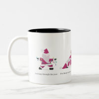 Santa Claus Yoga Holiday Jingle Christmas Meditate Two-Tone Coffee Mug