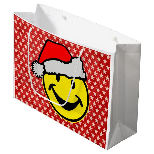 Santa Claus your backgr. & ideas Large Gift Bag (Front Angled)
