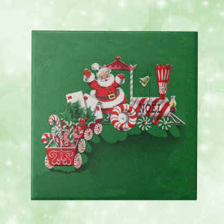 Santa Clause Candy Train Tile
